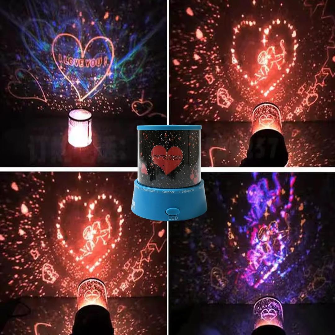 Rotating LED Star Projector Night Light with Music for Kids & Home Decor