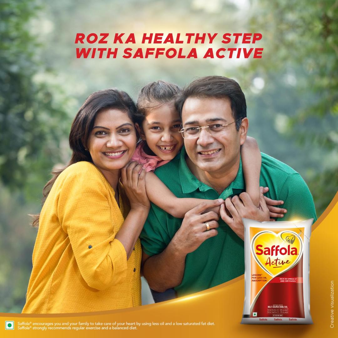 Saffola Active Rice Bran & Soyabean Blended Cooking Oil 930ml