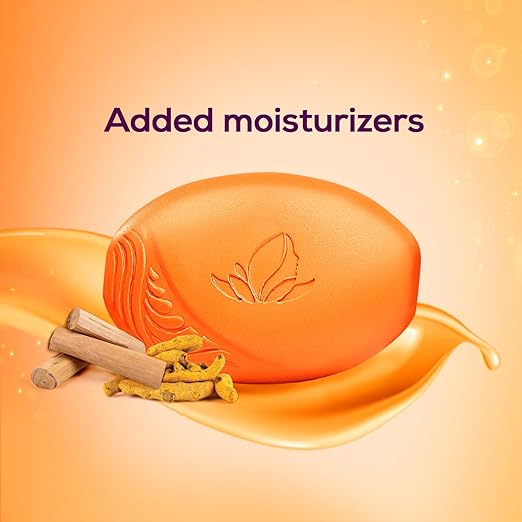 Santoor Skin Moisturising Sandal & Turmeric Soap - Pack of 4