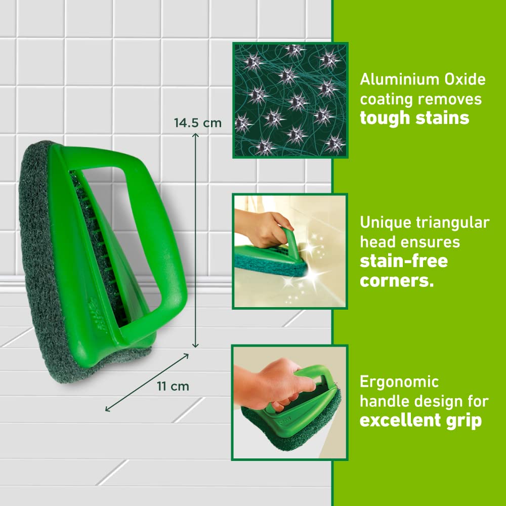 Scotch Brite Bathroom Tile Scrubber (Plastic, Green)