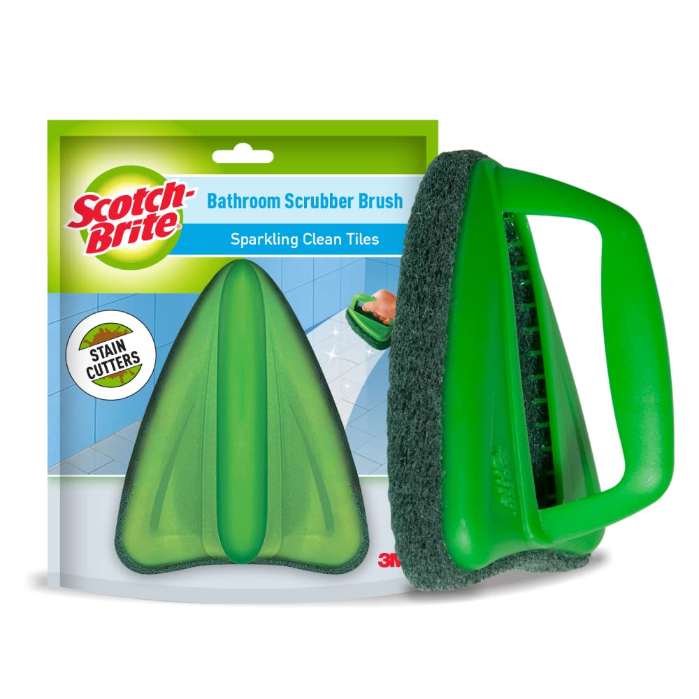 Scotch Brite Bathroom Tile Scrubber (Plastic, Green)