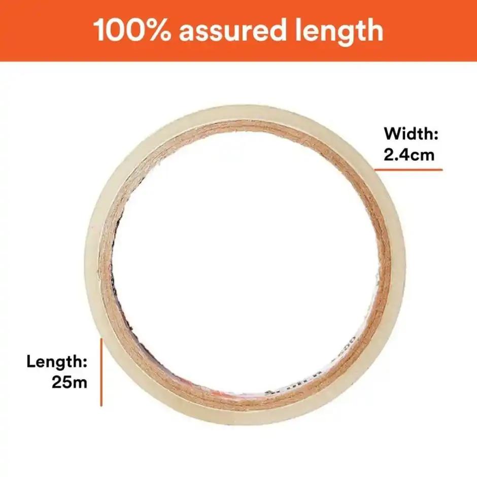 Scotch Transparent Tape - Polypropylene Yellow | Clear Tape | 2.4 mm x 25 m