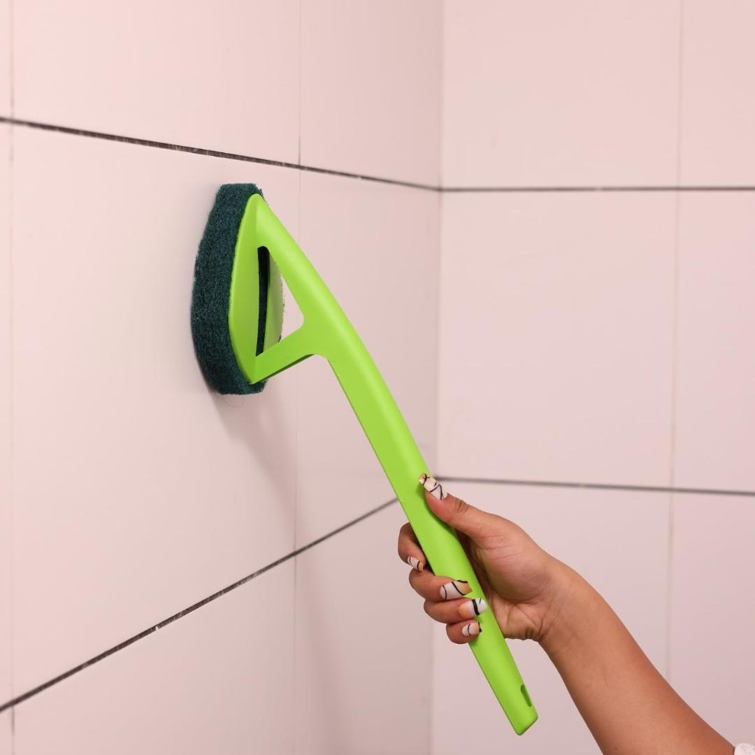 Scrubber Hockey with Long Handle - 40×11×10 CM Sponge Pad