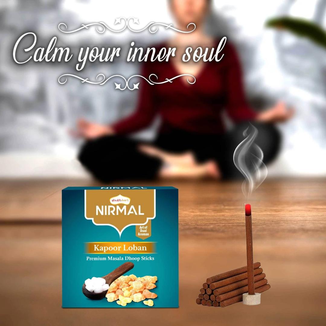Shubhkart Nirmal Kapoor Loban Incense Sticks / Agarbatti (Charcoal Free)