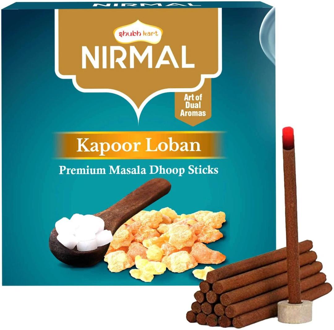 Shubhkart Nirmal Kapoor Loban Incense Sticks / Agarbatti (Charcoal Free)