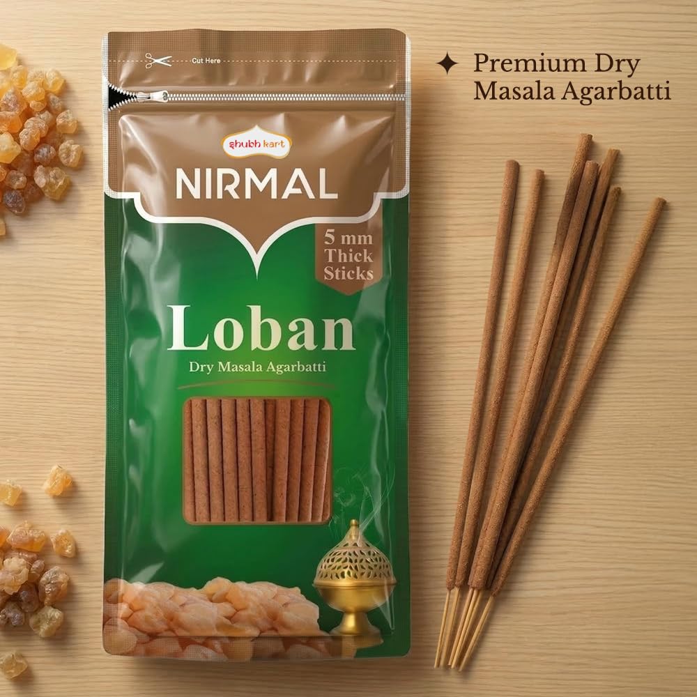 Shubhkart Nirmal Loban Incense Sticks / Agarbatti (Dry Masala)