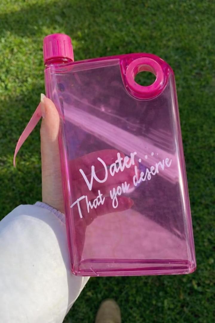Slim Water Bottle – Notebook Design, 380ml | Own Hydrate