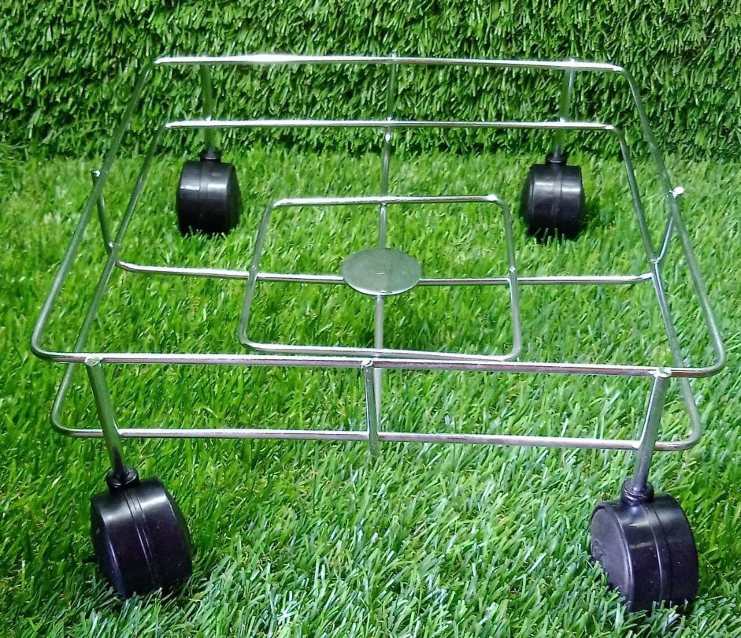 Ss Square Oil Stand For Carrying Oil Bottles And Jars Easily Without Any Problem