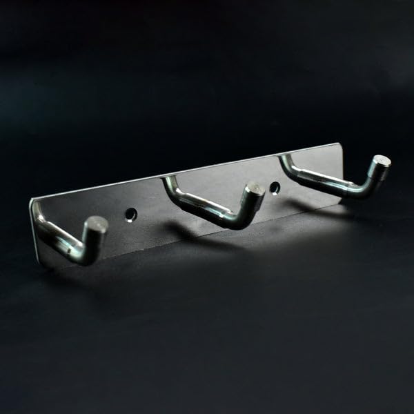Stainless Steel Wall Mounted Coat 3 Hook Rack (14x3 / 1 Pc)