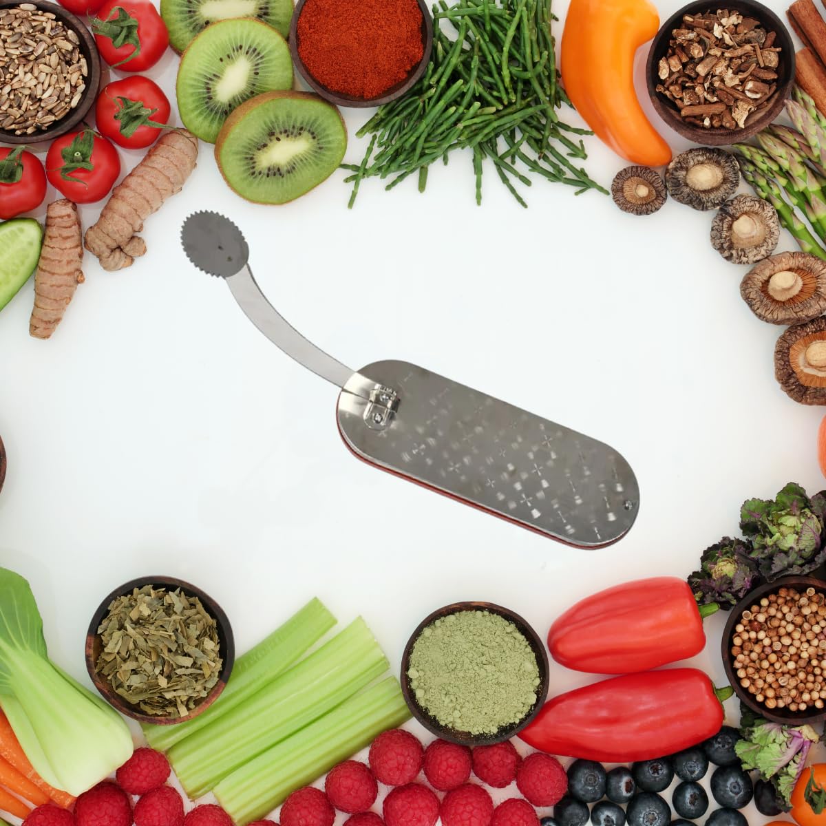 Steel Vegetable Cutter – Premium Fruit & Vegetable Cutting Tool (Color Box)