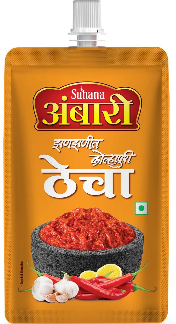 Suhana Ambari Kolhapuri Thecha Chutney,100g