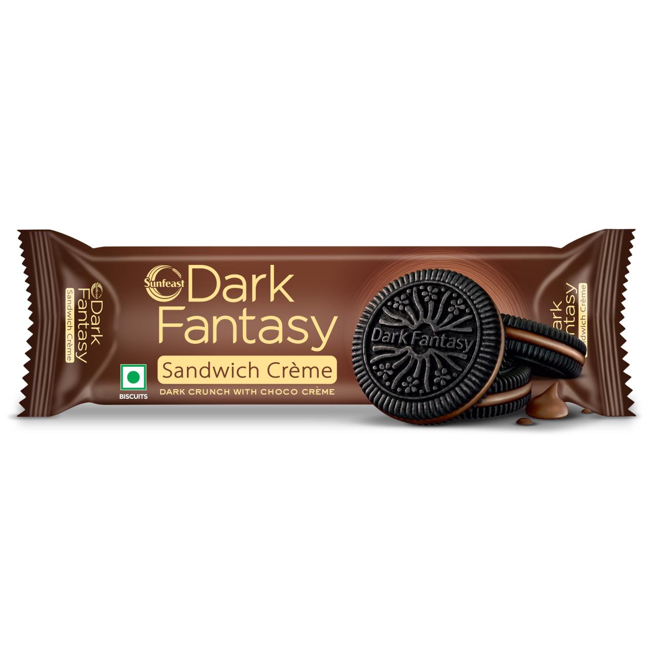Sunfeast Dark Fantasy Chocolate Sandwich Cream Biscuits 79g