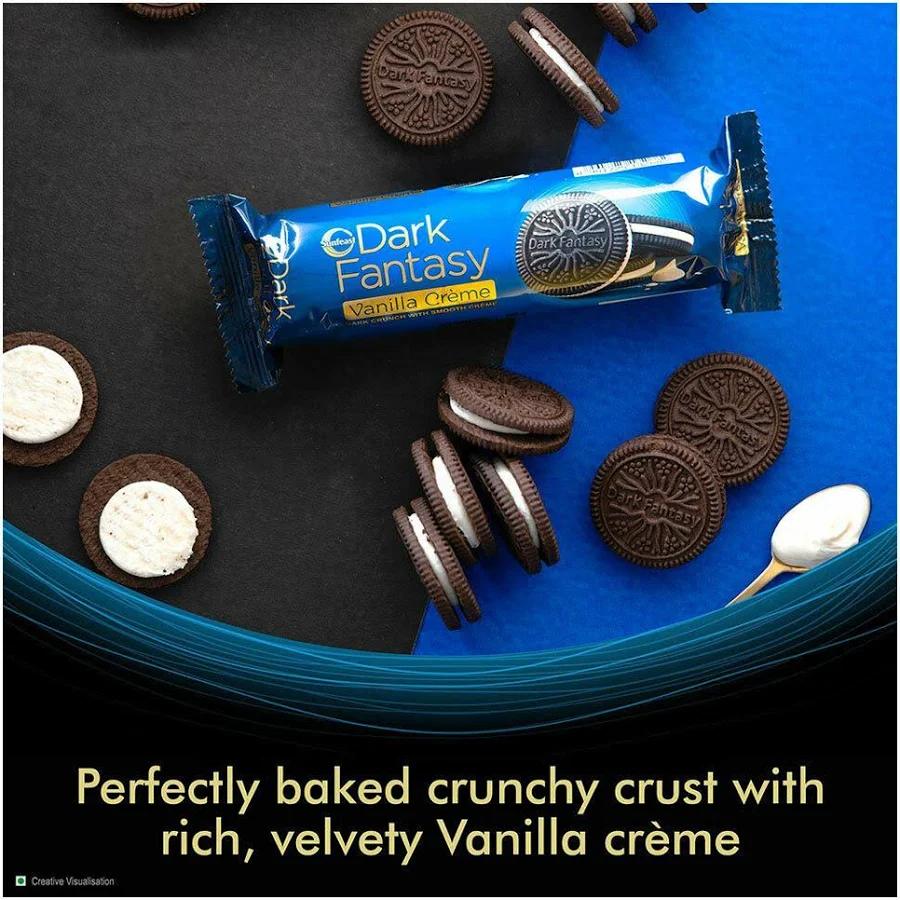 Sunfeast Dark Fantasy Vanilla Sandwich Crème Biscuits 79g
