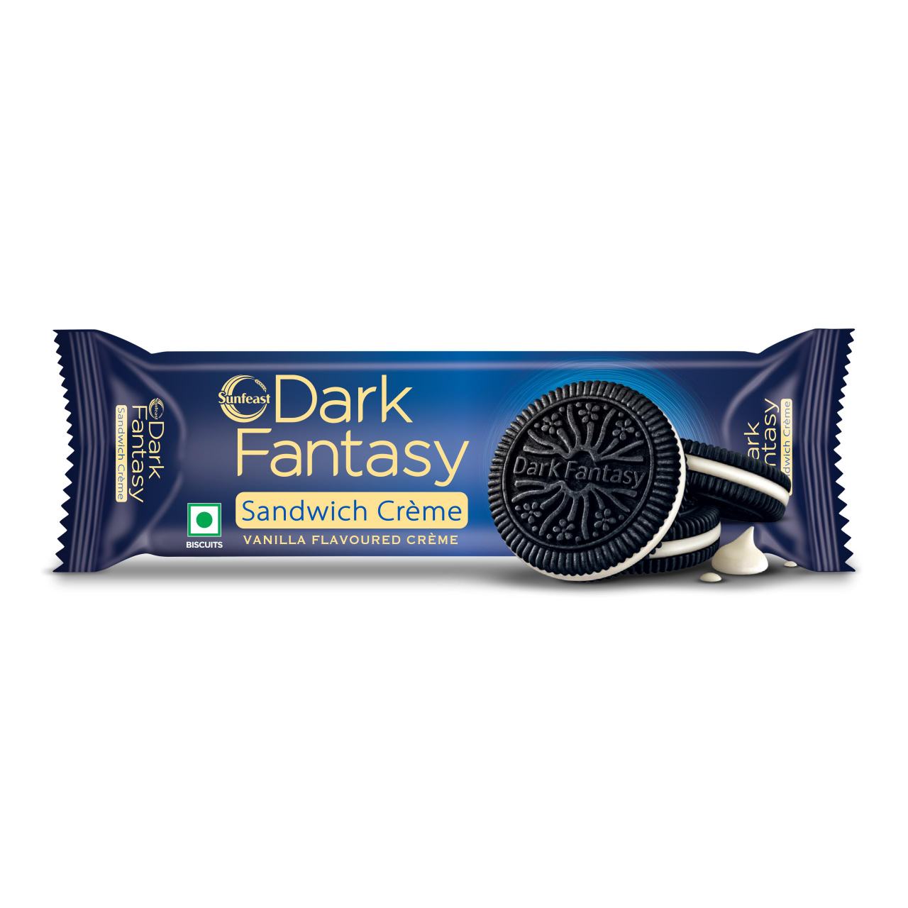 Sunfeast Dark Fantasy Vanilla Sandwich Crème Biscuits 79g