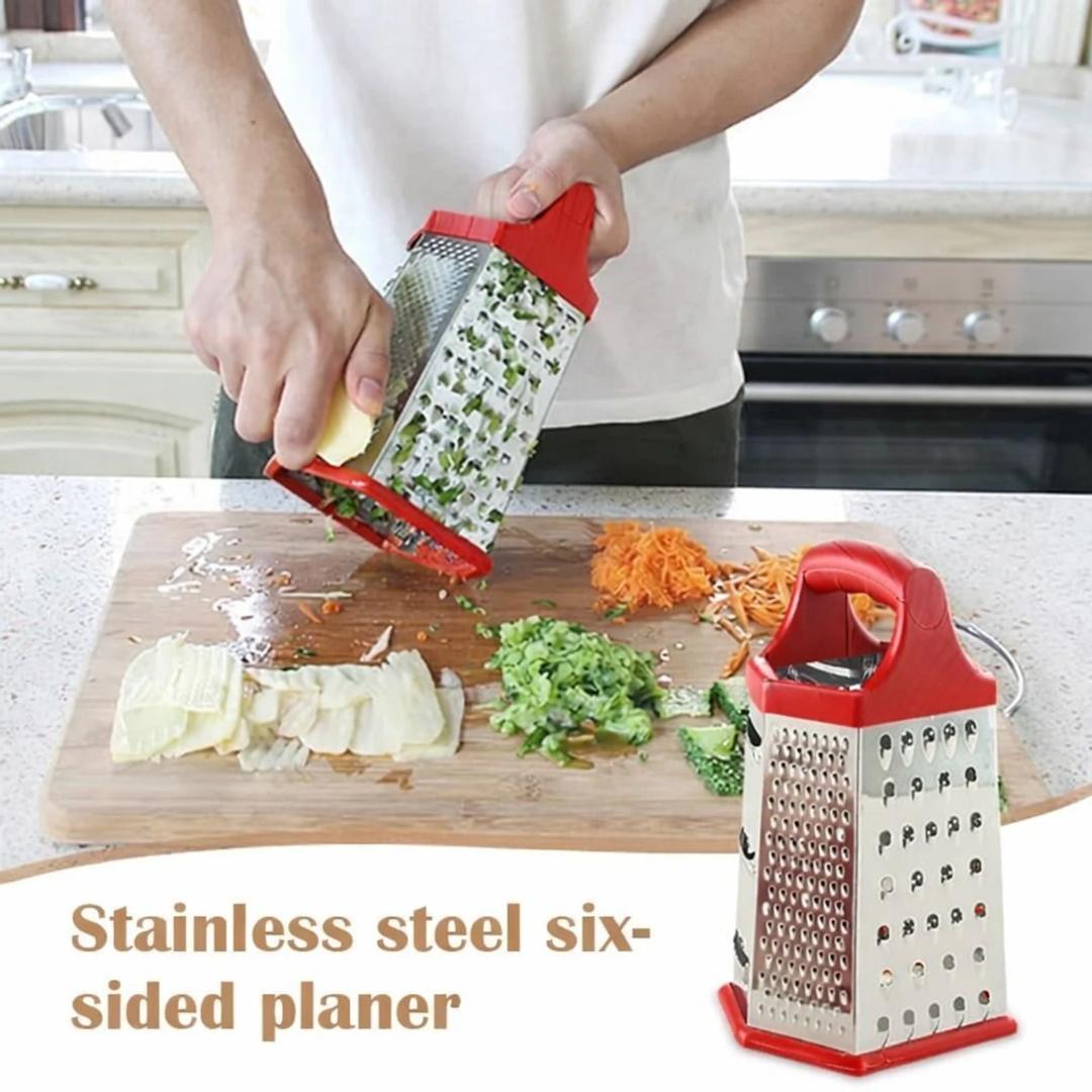 Supermom 7-in-1 Stainless Steel Box Grater with Ergonomic Handle