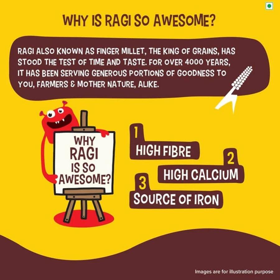 Tata Soulfull Ragi Bites No Maida Choco, Yummy Chocolatey, 22g, Delicious Millets, 7 Grains, High in Protein, Rich in Calcium, Breakfast Cereals