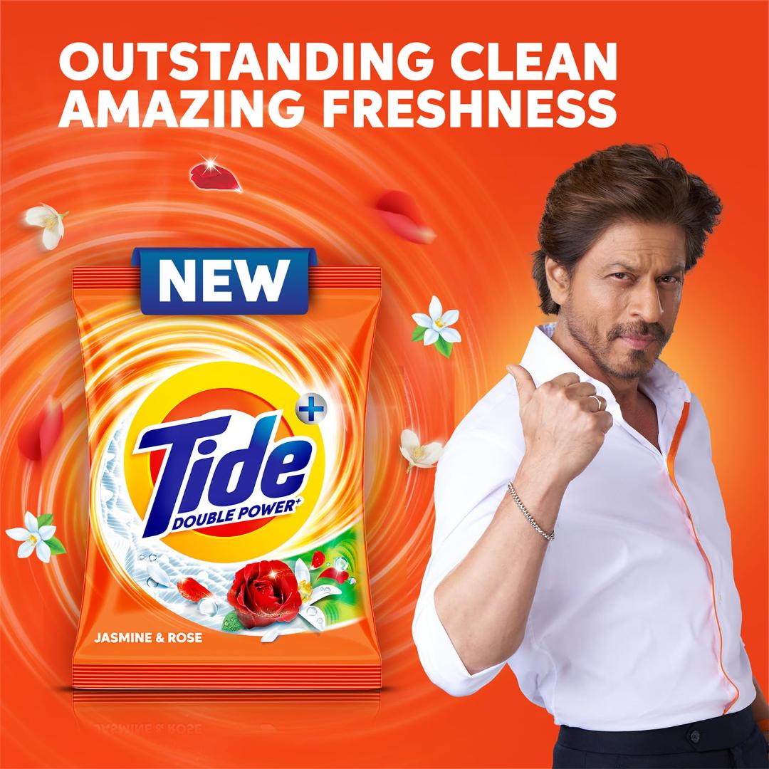 Tide Plus Double Power Washing Detergent Powder (Jasmine & Rose),10kg