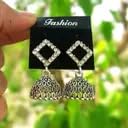 Traditional Oxidised Silver Jhumka Earrings Set Stylish Big Jhumki (6Pair Combo)