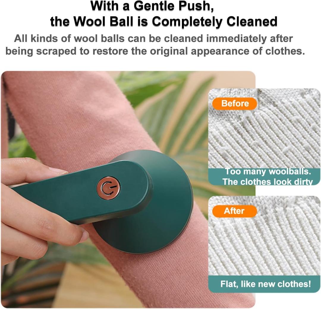 USB Powered Fabric Lint Remover Sweater Fuzz Cleaner (1 Pc)