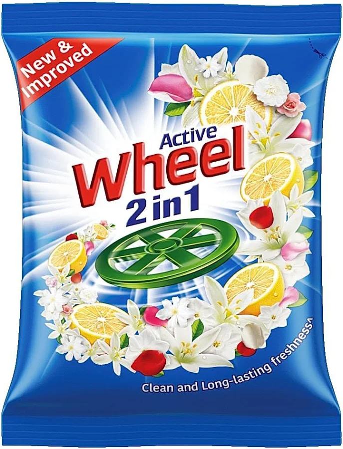 Wheel Active 2 in 1 Detergent Powder,1kg