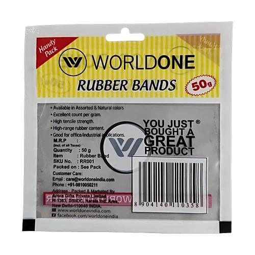 Worldone Rubber Bands - Orange, 50 g