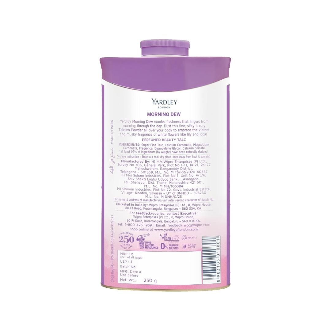 Yardley Morning Dew Perfumed Talcum Powder 250g