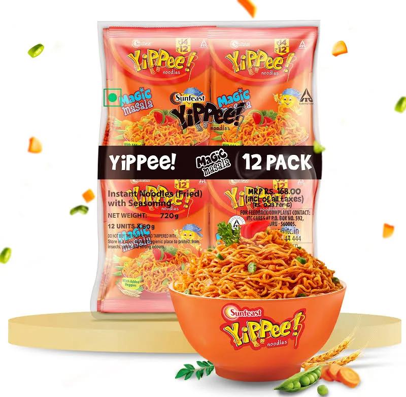 Yippee Magic Masala Instant Noodles with Added Veggies 290.4g