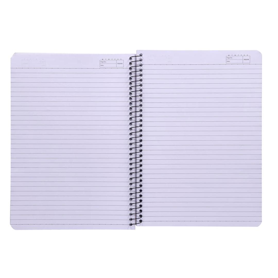 YOUVA Navneet|Spiral Long Book For Students And Executives|Spiral Bound With Safety Lock|A4 Size -21 X 29.7 Cm|Single Line|400 Pages|Pack Of 1
